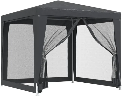 Miniatura 18 de vidaXL Gazebo, Tienda de campaña con 4 paredes laterales de malla, toldo de refugio para eventos de fiesta al aire libre, pabellón de glorieta