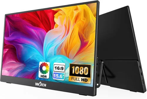 Miniatura 3 de InnoView Monitor portátil de 15.6 pulgadas FHD 1080P, segundo monitor externo, para laptop, computadora de escritorio, MacBook, teléfonos, tableta
