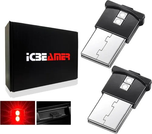 Miniatura 23 de ICBEAMER Smart USB 1-Paquete (Azul) Luz de Noche LED Automática Plug-in Miniatura para Coche, Van, Pickup, Camión, Interior, Maletero, Iluminación