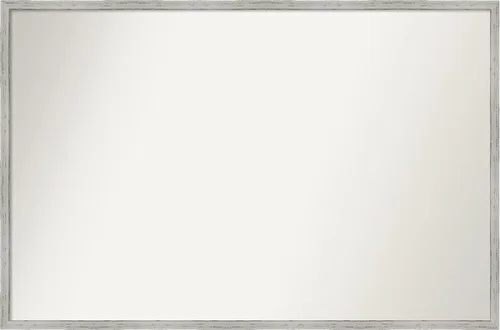 Miniatura 924 de Amanti Art Espejo de baño blanco para sobre el fregadero, 32 x 45 pulgadas, espejo de tocador rectangular blanco esbelto, marco de madera moderno