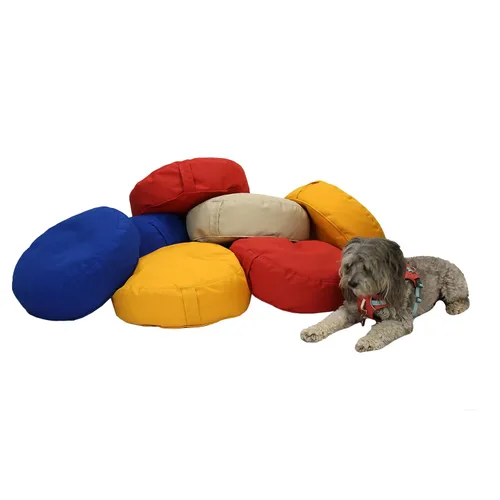 Miniatura 6 de FDP 13925-SD - Cojines redondos de suelo de olefina de 16 pulgadas con asas, para interiores y exteriores, asientos flexibles para decoración