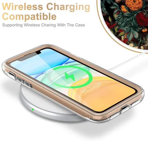Miniatura 3 de ESDOT - Funda para iPhone 12 Pro Max con protector de pantalla integrado, funda de grado militar con diseño de moda para mujeres y niñas, funda