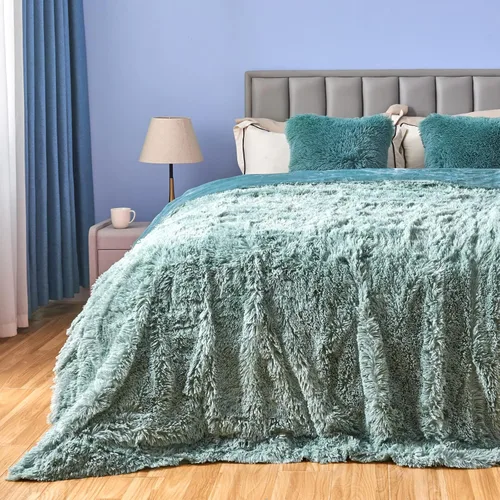 Miniatura 57 de GONAAP Manta de Tiro de Piel Sintética Mullida Tamaño Twin Rosa Claro Súper Suave Acogedora Felpa Mullida Lanuda para Sofá, Sillón o Cama