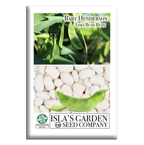 Baby Henderson - Semillas de frijol Lima para plantar, más de 30 semillas tradicionales por paquete, semillas de jardín de Isla (semillas de jardín