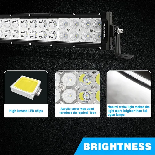 Miniatura 4 de NOVSIGHT Barra de luz LED de 32 pulgadas curvada de 180 W para luces de pod, combo de haz de inundación de 18000 lúmenes de luces de conducción