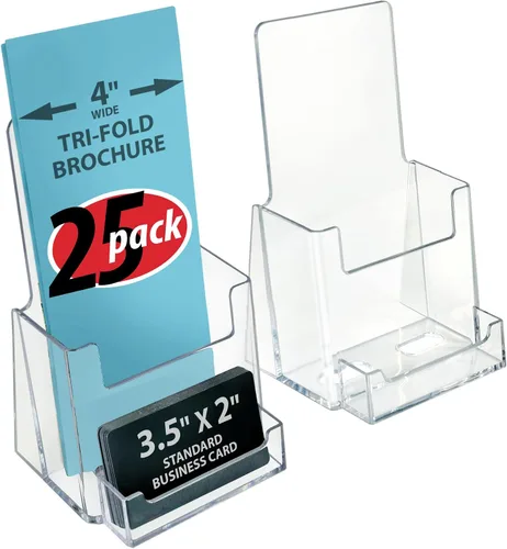 Miniatura 8 de Azar Displays, 252922, soporte para folleto de mostrador para volantes triples, tarjeta de visita o accesorio de tarjeta de regalo, soporte
