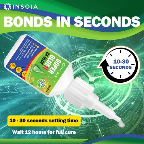 Miniatura 7 de Pegamento CA mediano, 0.71 oz de cianoacrilato de alta calidad, pegamento de fijación rápida, 150 CPS adhesivo de viscosidad para torneado