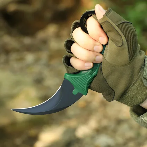 Miniatura 4 de Dispatch Karambit - Cuchillo táctico de hoja fija para acampar, cuchillo de caza al aire libre, cuchillos de tienda con funda y cable, adecuado