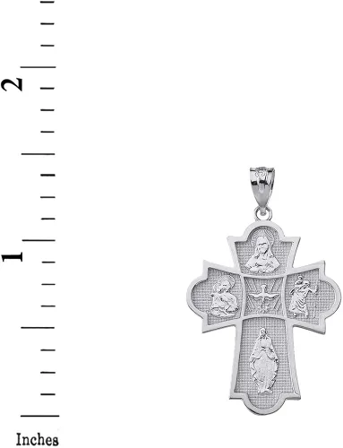Miniatura 2 de Colgante de plata de ley 925 con forma de cruz de cuatro vías