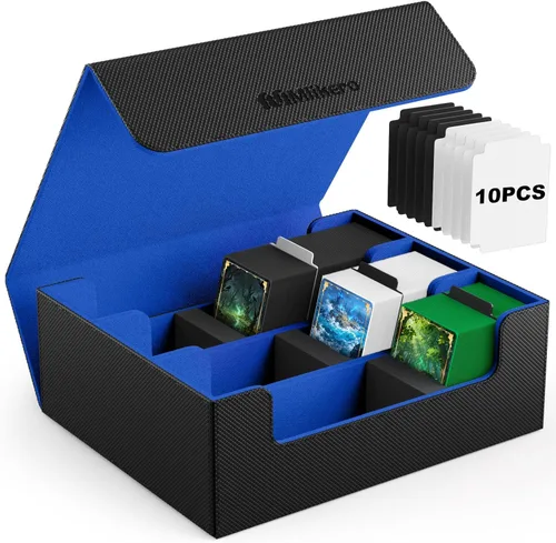 Miniatura 15 de Mlikero Paquete de 4 Cajas para Mazos de Cartas, Caja para Mazo Commander Contiene más de 400 Cartas con Funda Individual con 4 Separadores, Caja