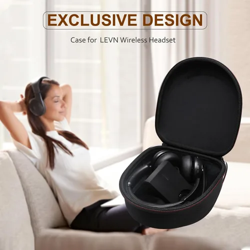Miniatura 7 de LTGEM - Funda compatible con auriculares LEVN LE-HS013 / LE-HS016 V3 / LE-HS010 / LE-HS016 / CT001 superior y base de carga