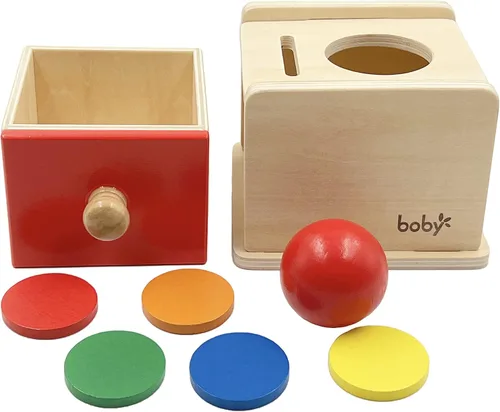 Miniatura 5 de Dailyfunn Montessori Toys Coin & Ball 2 en 1 Caja de permanencia para bebés preescolares de 6 a 24 meses