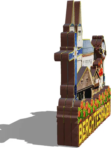 Miniatura 2 de Alemania Berchtesgaden - Imán de madera 3D para nevera, recuerdos coleccionables, decoración hecha a mano, artesanías 2