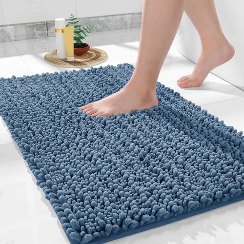 Miniatura 18 de Yimobra Alfombras de Baño Antideslizantes Lavables - Alfombra de Baño de Chenilla Ultra Suave Absorbente, Alfombra Peluda de Secado Rápido para Negro