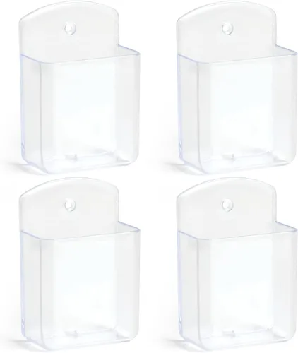 Miniatura 11 de Soporte de pared para control remoto, 2 piezas, soporte para controlador de TV, soporte remoto autoadhesivo, soporte para bolígrafo de pared, Blanco