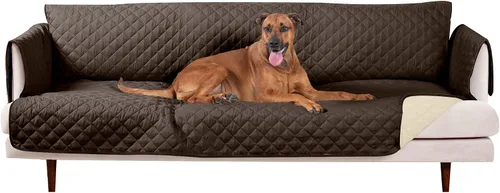Furhaven - Funda para muebles de sala de estar para perros y gatos, protector reversible de dos tonos, resistente al agua, lavable, color expreso y