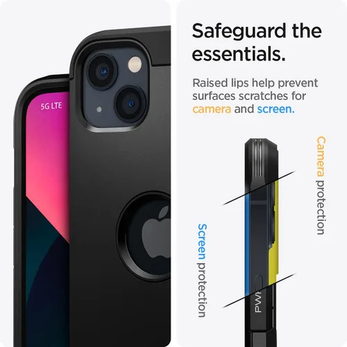 Miniatura 5 de Spigen Tough Armor [Tecnología de Protección Extrema] Diseñada para Funda iPhone 13 (2021) - Negro