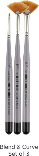 Miniatura 27 de Creative Mark Juego de 30 pinceles de pintura con microdetalles, mini pinceles para acrílico, acuarela, óleo, cara, uñas, pintura a escala y dibujo