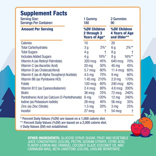 Miniatura 4 de DR. MORITZ Gomitas multivitamínicas para niños, con vitaminas para niños A, C, D, E, B6, B12, zinc y más, apoyo diario completo, multivitaminas