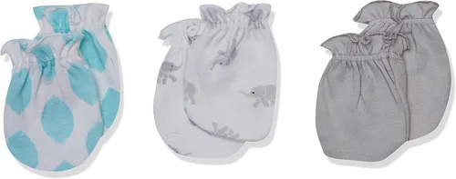 Miniatura 3 de Luvable Friends Baby Girls' Cotton Caps and Scratch Mittens