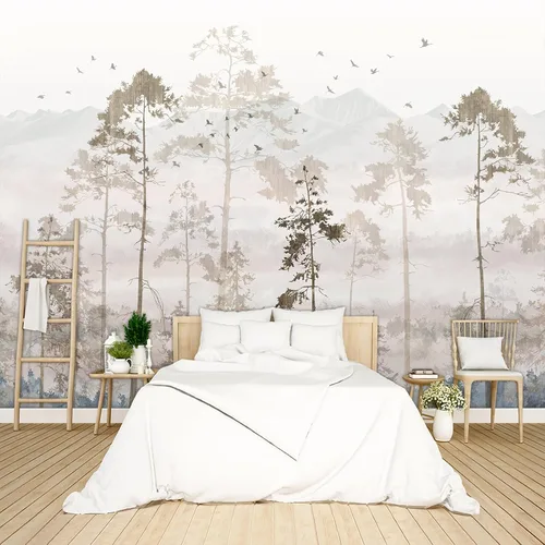 Miniatura 28 de Papel tapiz floral de peonía gris para despegar y pegar para dormitorio, sala de estar, 58 x 86 pulgadas