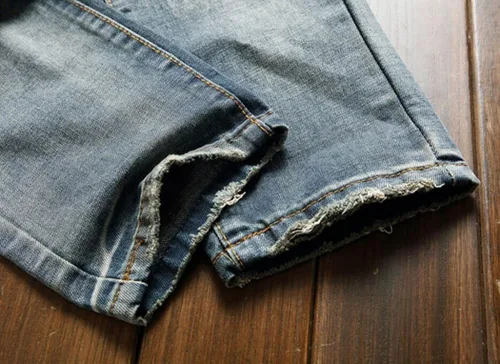 Miniatura 7 de Jeans rasgados de moda para hombre con parches