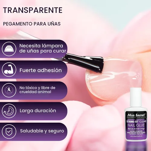 Miniatura 5 de Mia Secret, Pegamento de uñas con calcio y vitamina E, Cepillo en n.º 335