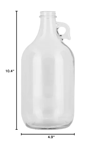 Miniatura 4 de The Cary Company 30W64G 1/2 gal Glass Beer Growlers, 64 onzas., transparente (paquete de 6)