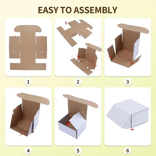 Miniatura 5 de WIFTREY Paquete de 100 cajas de envío pequeñas de 4.6 x 2.2 x 2.2 pulgadas para embalaje de pequeñas empresas, caja de correo de cartón corrugado