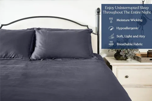 Miniatura 3 de GOTS Certified 100% Organic Cotton Flat Sheet, 400TC Long Staple Cotton, Ultra Soft, Silky, Moisture-Wicking, Smooth & Breathable, Best Sheets for