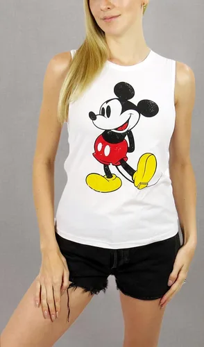 Miniatura 3 de Disney Camiseta sin mangas de Mickey Mouse para mujer, Blanco