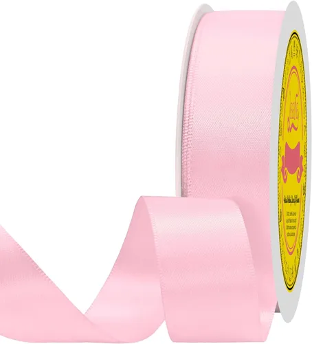 Miniatura 262 de Cinta de satén blanca antigua de doble cara de 1-1/2 pulgadas x 50 yardas, cinta de poliéster para envolver regalos, día de San Valentín, bodas