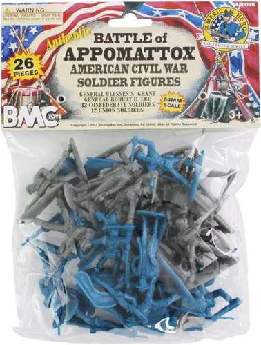 Miniatura 6 de BMC Civil War Plastic Army Men - 26 figuras de soldado de la batalla de Appomattox