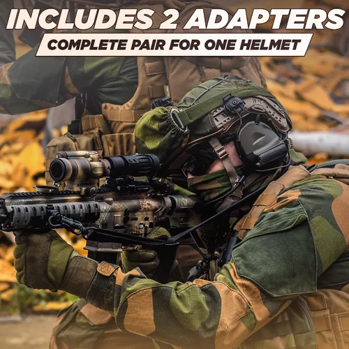 Miniatura 9 de Adaptador de riel ARC para auriculares tácticos – Compatible con Peltor Comtac II/III, Earmor M31/M32, Sordin – Se ajusta a cascos FAST, MICH, EXFIL
