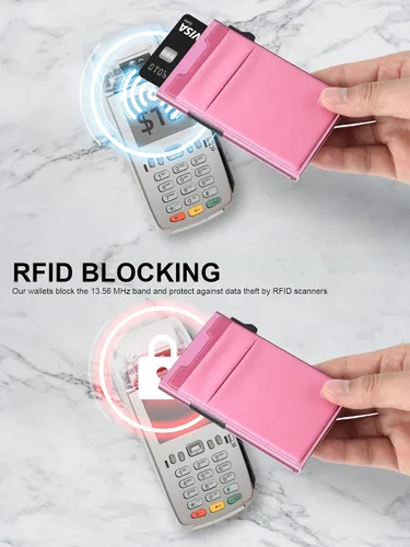 Miniatura 3 de Cartera desplegable para hombre, H, rosa, Moderno