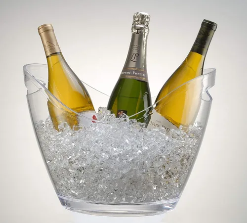Miniatura 3 de Prodyne Vino Góndola Cubo de Vino, Transparente, 10 1/2" x 8" x 7 3/4