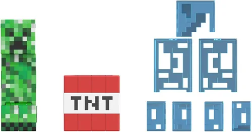 Mattel Minecraft Diamond Level Creeper Figura de acción y accesorios fundidos a presión, juguete coleccionable inspirado en los videojuegos, escala