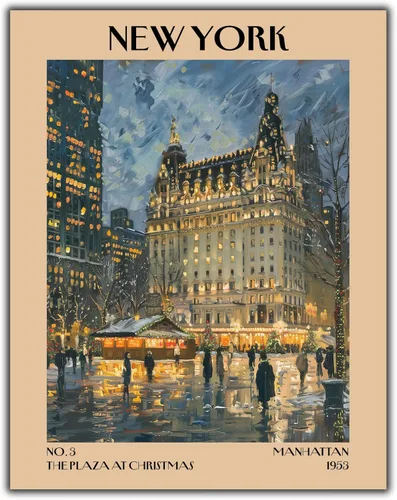 Miniatura 27 de K&L DESIGN CO. Impresión artística retro vintage de Nueva York, póster sin marco de 11 x 14 pulgadas, recuerdos de la ciudad de Nueva York, bonita