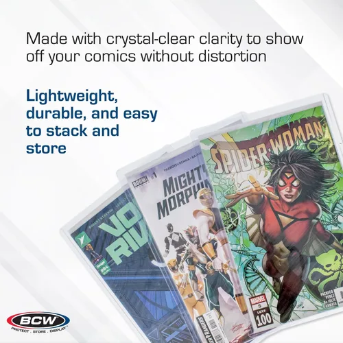 Miniatura 4 de BCW Cargadores superiores de cómics actuales - 10 unidades Soportes de PVC de alta calidad para cómics modernos Protección cristalina
