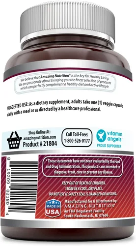Miniatura 2 de Amazing Formulas - Quercetina 500 mg en cápsulas vegetales Suplemento sin OMG Sin gluten Promueve la salud general y el bienestar