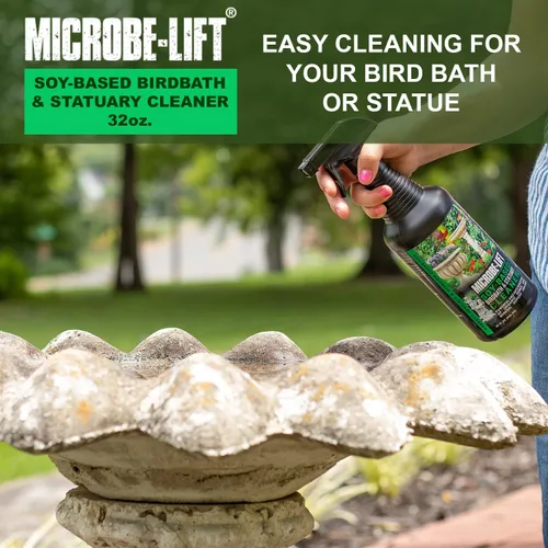 Miniatura 2 de Microbe-Lift Limpiador de estatuas y baño para pájaros a base de soja, 32 onzas, seguro para pájaros, limpia estatuas de jardín, piedra, ladrillo