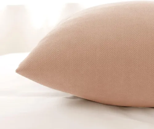 Miniatura 4 de AMBERIS 2 fundas de almohada (45×45cm) (sin relleno) Beige, estilo moderno 2 fundas de almohada (sin relleno) para decoración del hogar y hotel