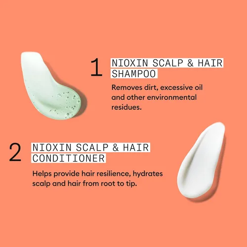 Miniatura 11 de Nioxin Shampoo & Conditioner Liter Duo Sets Prepacks with Pumps Included Systems 1-4 For Natural, Colored, & Damaged Hair with Light to