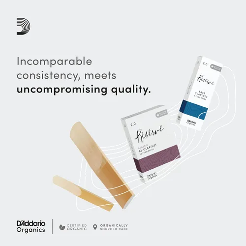 Miniatura 3 de D'Addario Organic Reserve - Cañas para clarinete Bb - Cañas para clarinete - Selladas individualmente - Fuerza 3.5, paquete de 10