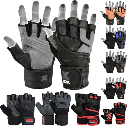Miniatura 8 de MRX - Guantes de levantamiento de pesas con correa de muñeca de 18 pulgadas de largo, para gimnasio, entrenamiento, ejercicio y fitness