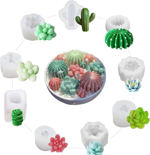 Miniatura 6 de Moldes de Vela Cilíndricas Navani, Molde de Resina Cilíndrico para Velas, Jabones, Especímenes de Flores, Especímenes de Insectos, Moldes de Arcilla