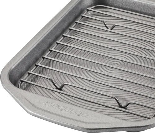 Miniatura 8 de Circulon Total Bakeware - Juego de horno tostador antiadherente y sartén personal para pizza, 4 piezas