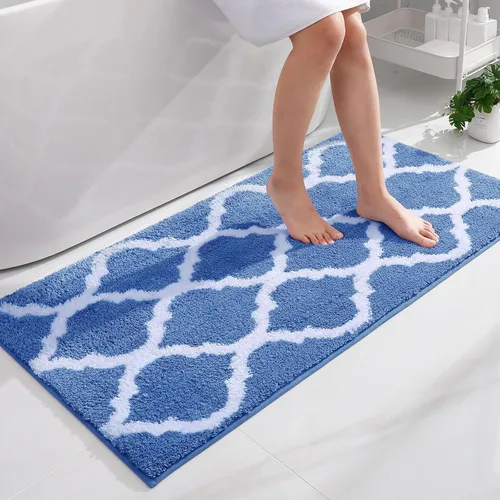 Miniatura 49 de OLANLY Alfombras de baño de 24 x 16 pulgadas, microfibra suave y absorbente, antideslizante y peluda, lavable a máquina, tapetes para el suelo