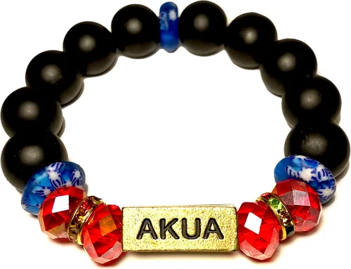Miniatura 58 de Pulseras africanas tradicionales con nombre nacido en el día para mujeres de Ghana, materiales naturales, ajuste cómodo y holgado