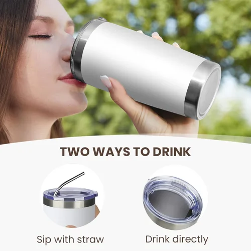 Miniatura 3 de MEWAY - Vaso de 20 onzas para café Blanco